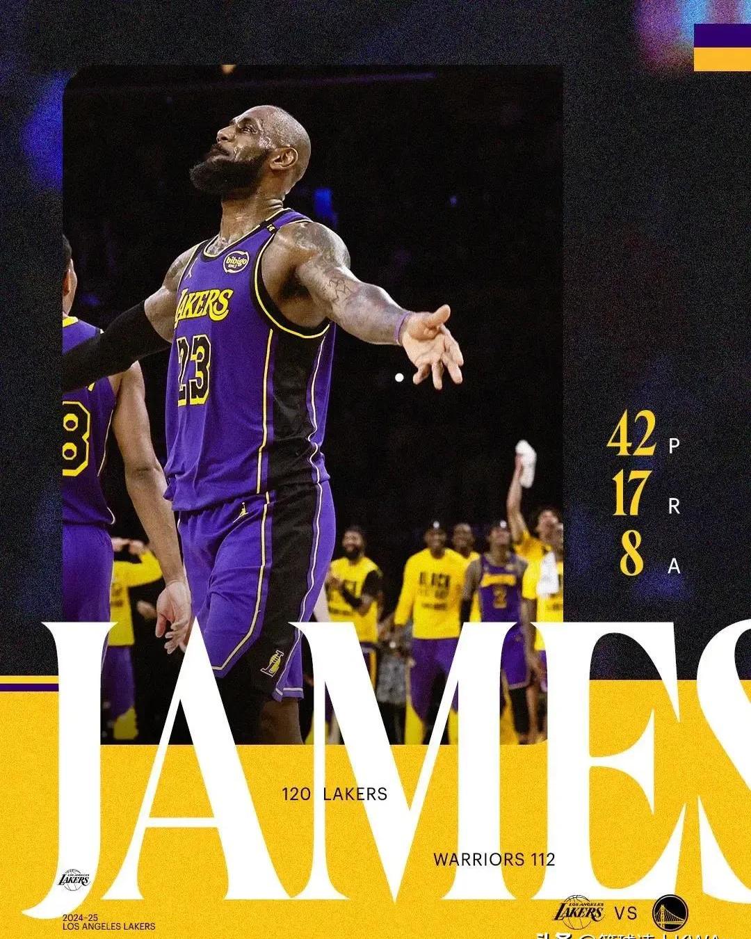 詹姆斯力挺，湖人实现胜利晋级